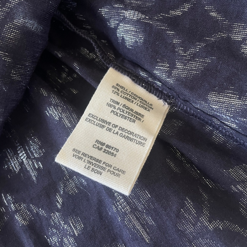 NWT Free People New Romantics Night Comb Metallic Navy Silver Mini Dress Size XS - Picture 10 of 10